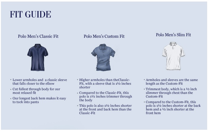 ralph lauren custom fit shirt size guide