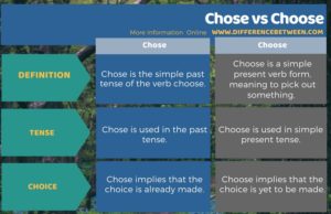 difference between choose and decide